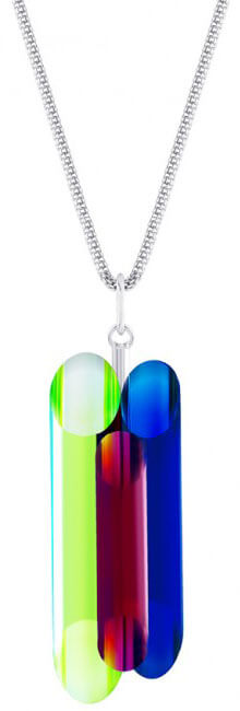 Preciosa Stříbrný náhrdelník s krystaly Neon Collection by Veronica 6074 70 (řetízek, přívěsek) - Náhrdelníky