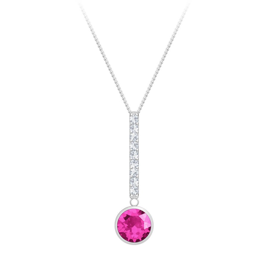 Preciosa Stříbrný náhrdelník s kubickou zirkonií Lucea 5296 55 (řetízek, přívěsek) - Náhrdelníky