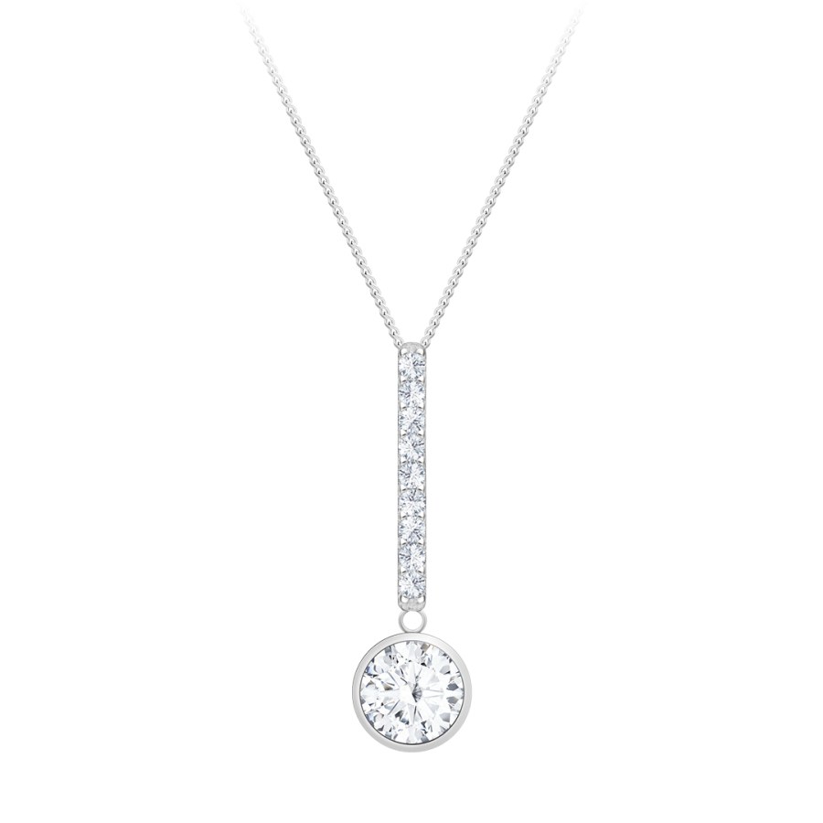 Preciosa Stříbrný náhrdelník s kubickou zirkonií Lucea 5296 00 (řetízek, přívěsek) - Náhrdelníky