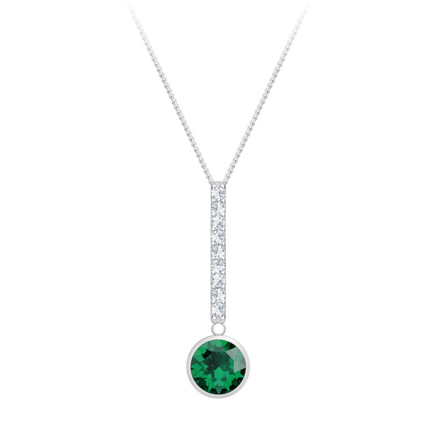 Preciosa Stříbrný náhrdelník s kubickou zirkonií Lucea 5296 66 (řetízek, přívěsek) - Náhrdelníky