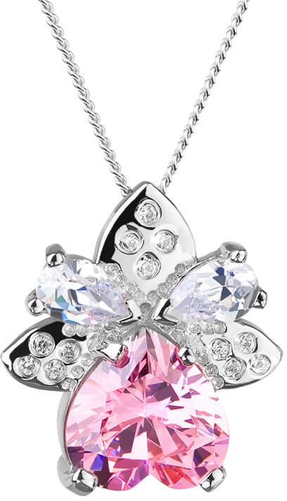Preciosa Stříbrný náhrdelník s třpytivým přívěskem Gentle 5064 69 - Náhrdelníky