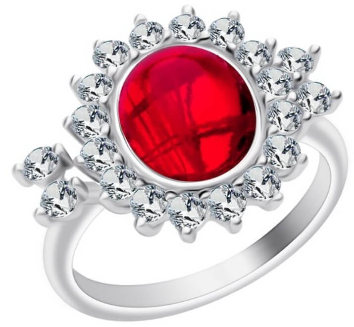 Preciosa Stříbrný prsten Camellia 6108 63 - Prsteny