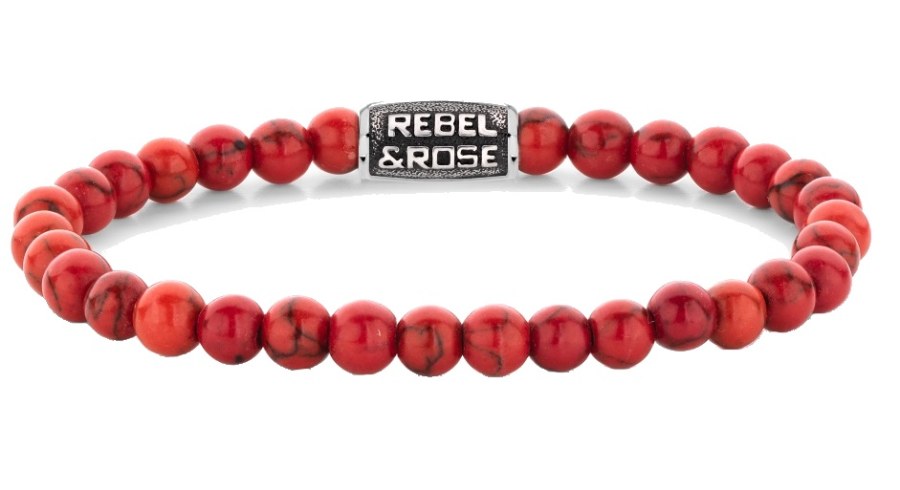 Rebel a Rose Korálkový náramek Red Delight Vintage RR-60118-V 17,5 cm - M - Náramky Náramky z minerálů