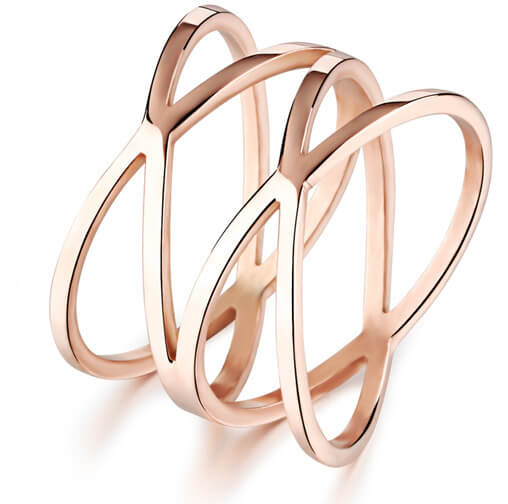 Troli Romantický bronzový prsten z oceli KRS-275 54 mm - Prsteny Prsteny bez kamínku