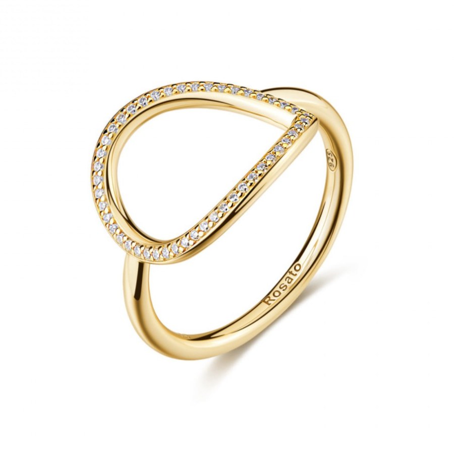 Rosato Designový pozlacený prsten Sofia RZSO40 54 mm - Prsteny Prsteny s&nbsp;kamínkem