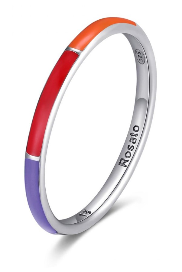 Rosato Duhový prsten LGBT Allegra RZA031 50 mm - Prsteny Prsteny bez kamínku