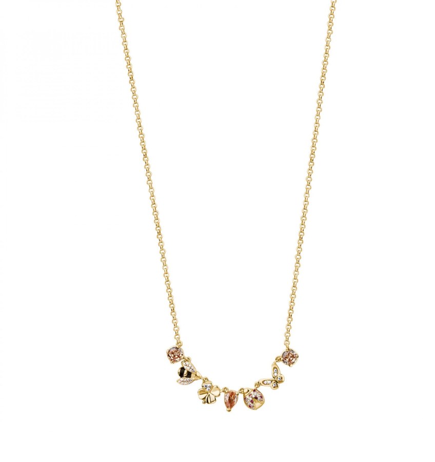 Rosato Hravý pozlacený náhrdelník s ozdobami Gaia RZGA08 - Náhrdelníky