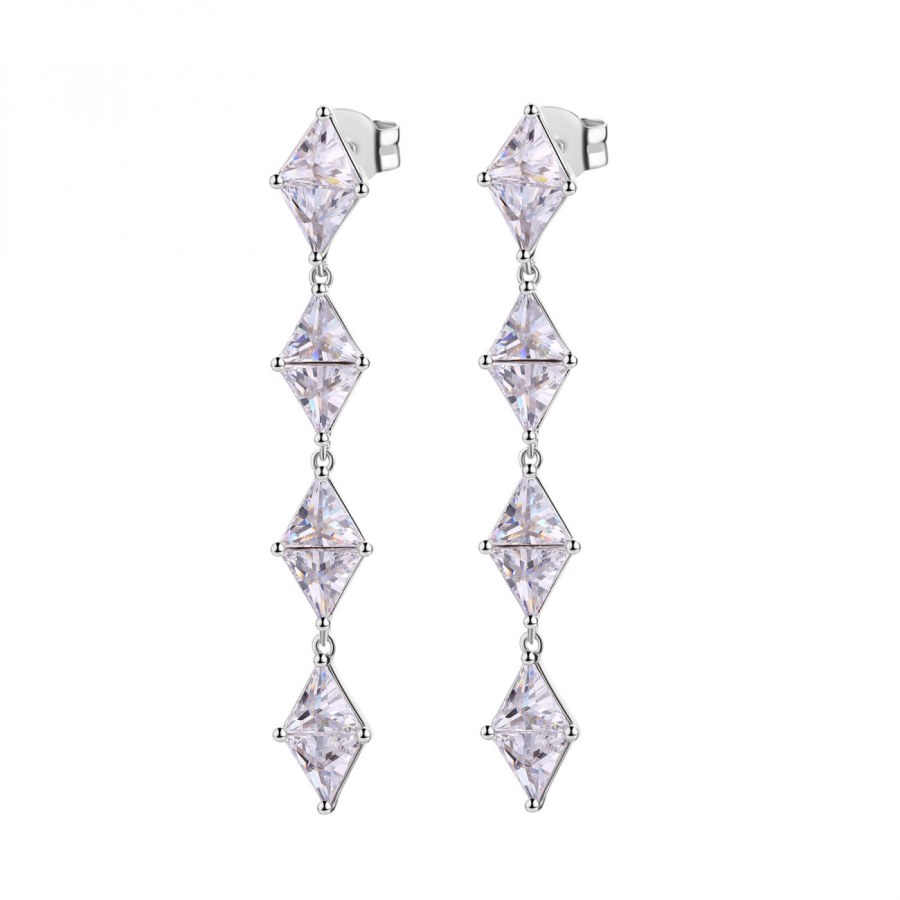 Rosato Luxusní stříbrné náušnice se zirkony Vittoria RZVT25 - Náušnice Visací náušnice