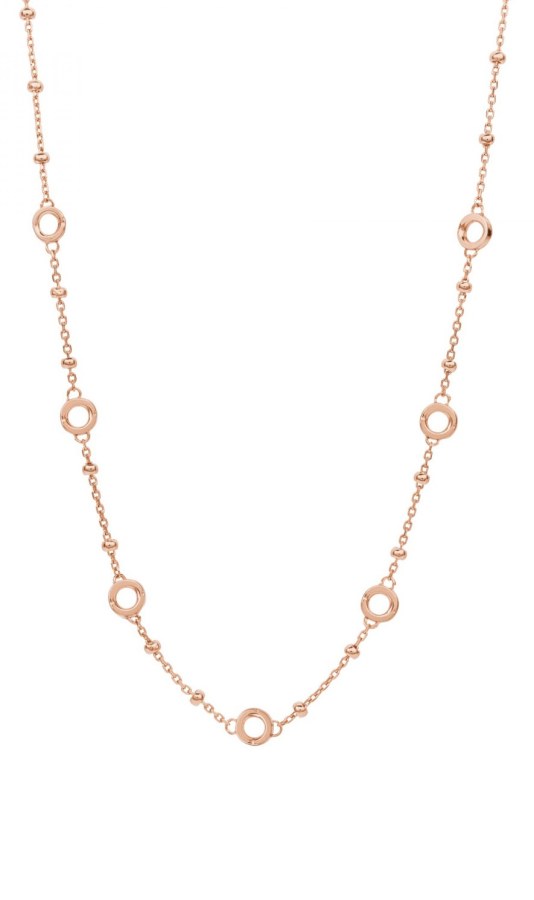 Rosato Módní bronzový náhrdelník s kroužky na přívěsky Storie RZC011