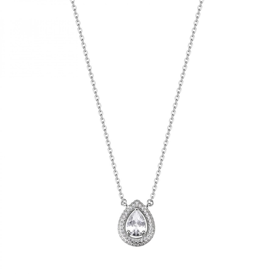 Rosato Stříbrný náhrdelník se zirkony Kapka Anna RZAN01 - Náhrdelníky Náhrdelníky s&nbsp;kameny