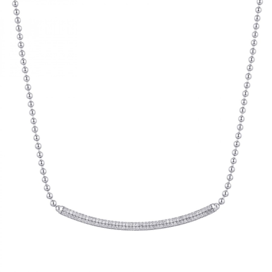 Rosato Okouzlující stříbrný náhrdelník se zirkony Bianca RZBI01
