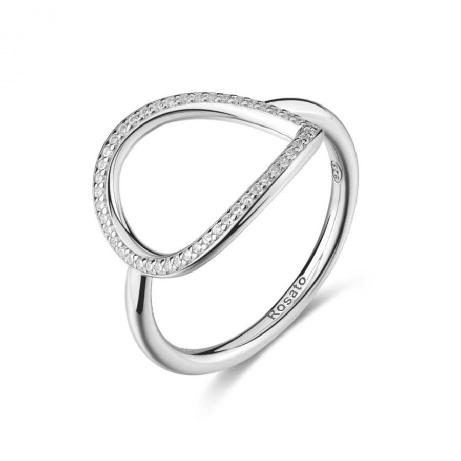 Rosato Designový stříbrný prsten s&nbsp;kubickými zirkony Sofia RZSO39 52 mm - Prsteny Prsteny s&nbsp;kamínkem
