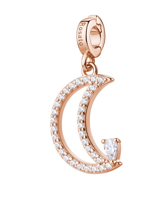 Rosato Pozlacený přívěsek Měsíc s&nbsp;kubickými zirkony Storie RZ262 - Přívěsky Přívěsky na náramky