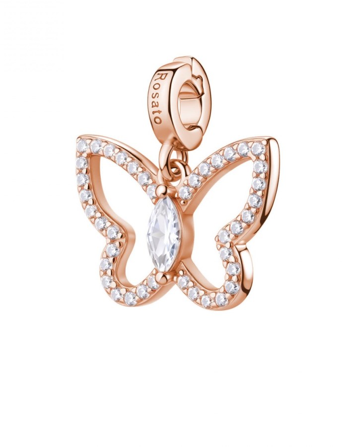 Rosato Pozlacený přívěsek Motýlek s&nbsp;kubickými zirkony Storie RZ264 - Přívěsky Přívěsky na náramky