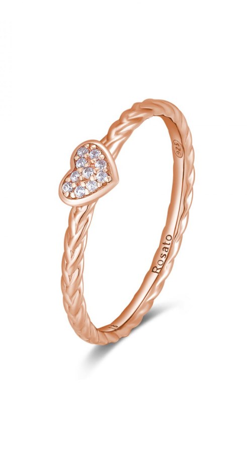 Rosato Romantický bronzový prsten se zirkony Allegra RZA018 52 mm - Prsteny Prsteny s kamínkem