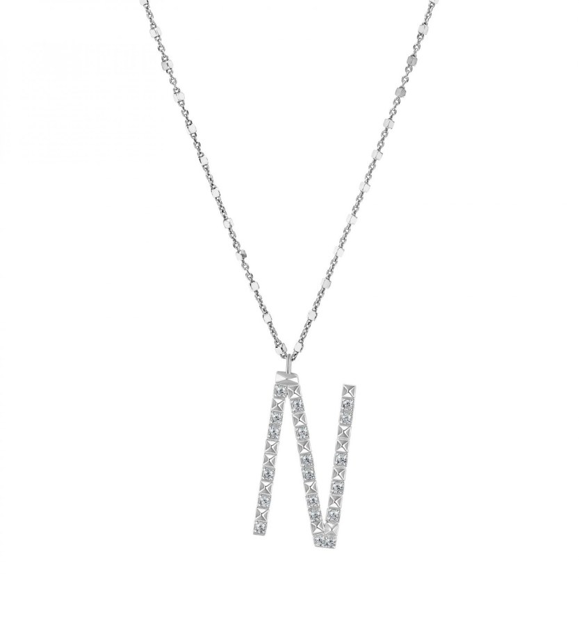 Rosato Stříbrný náhrdelník s přívěskem N Cubica RZCU14 (řetízek, přívěsek) - Náhrdelníky