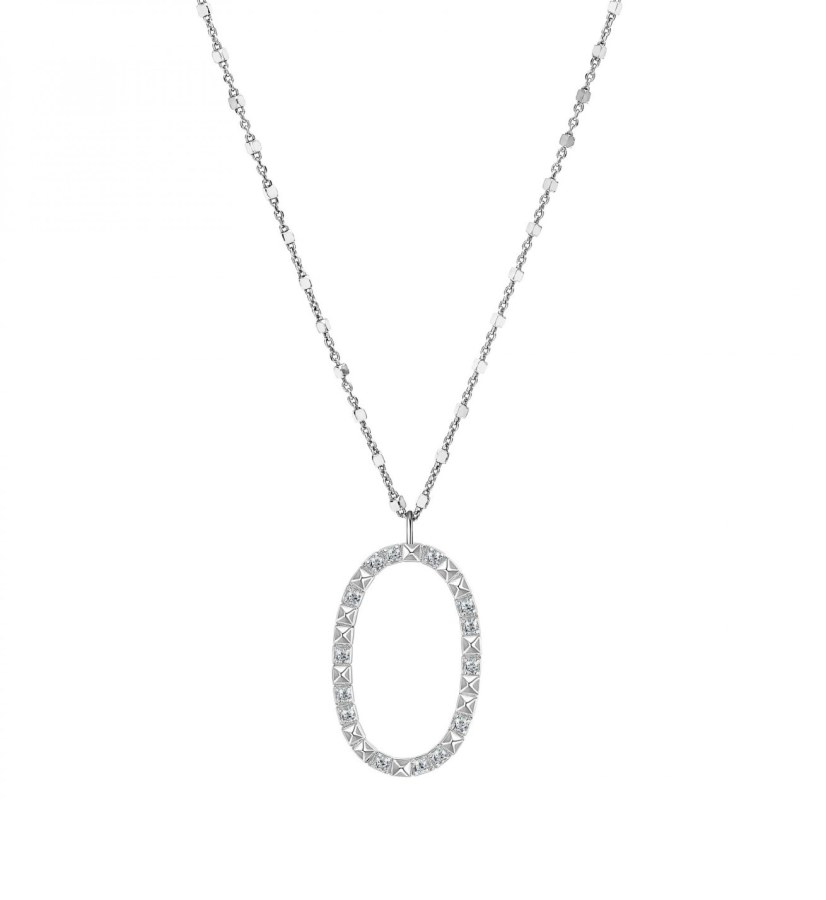 Rosato Stříbrný náhrdelník s přívěskem O Cubica RZCU15 (řetízek, přívěsek) - Náhrdelníky