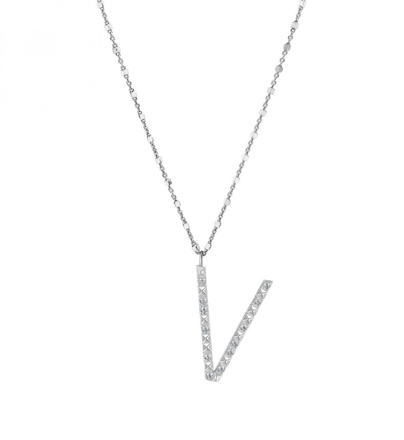 Rosato Stříbrný náhrdelník s přívěskem V Cubica RZCU22 (řetízek, přívěsek) - Náhrdelníky