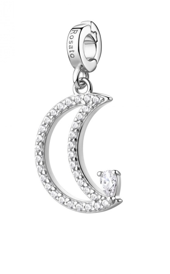 Rosato Stříbrný přívěsek Měsíc s&nbsp;kubickými zirkony Storie RZ262R - Přívěsky Přívěsky na náramky