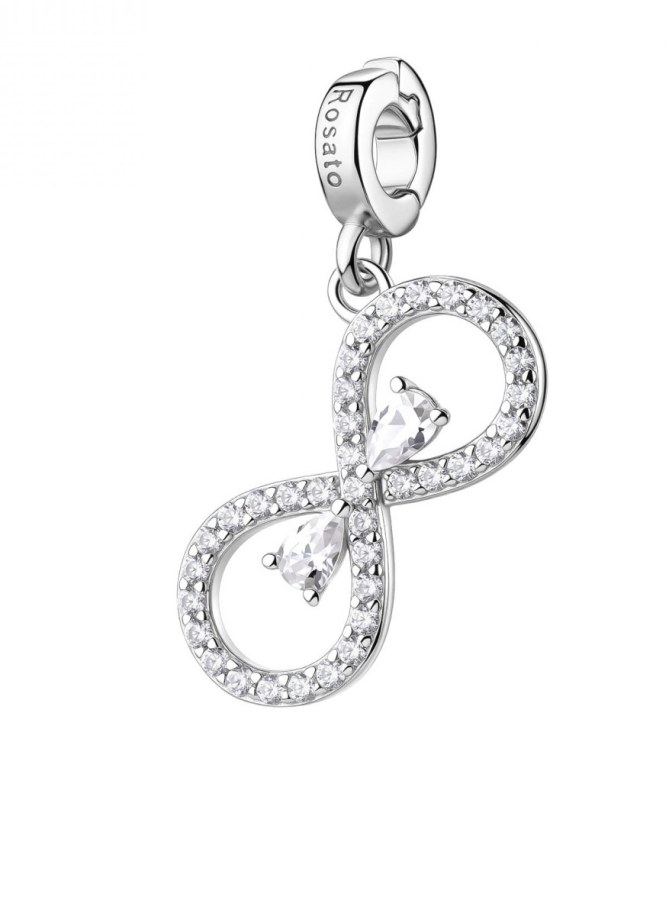 Rosato Stříbrný přívěsek Nekonečno s&nbsp;kubickými zirkony Storie RZ263R - Přívěsky Přívěsky na náramky