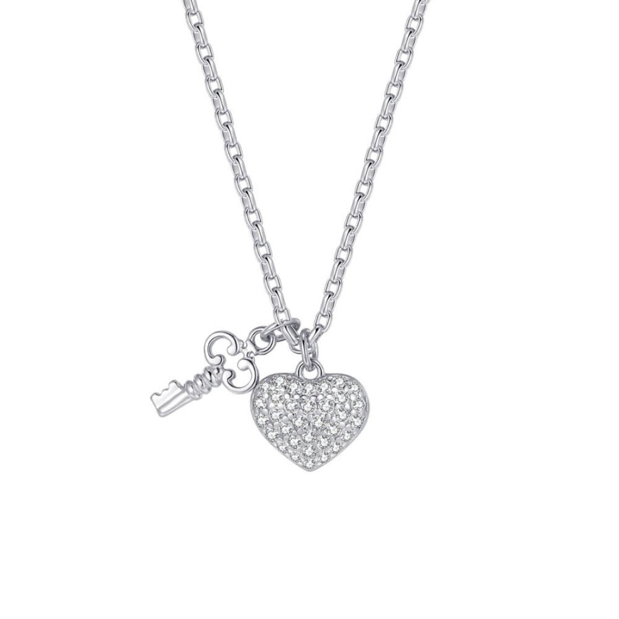 Rosato Zamilovaný stříbrný náhrdelník Storie RZC044 (řetízek, přívěsky) - Náhrdelníky
