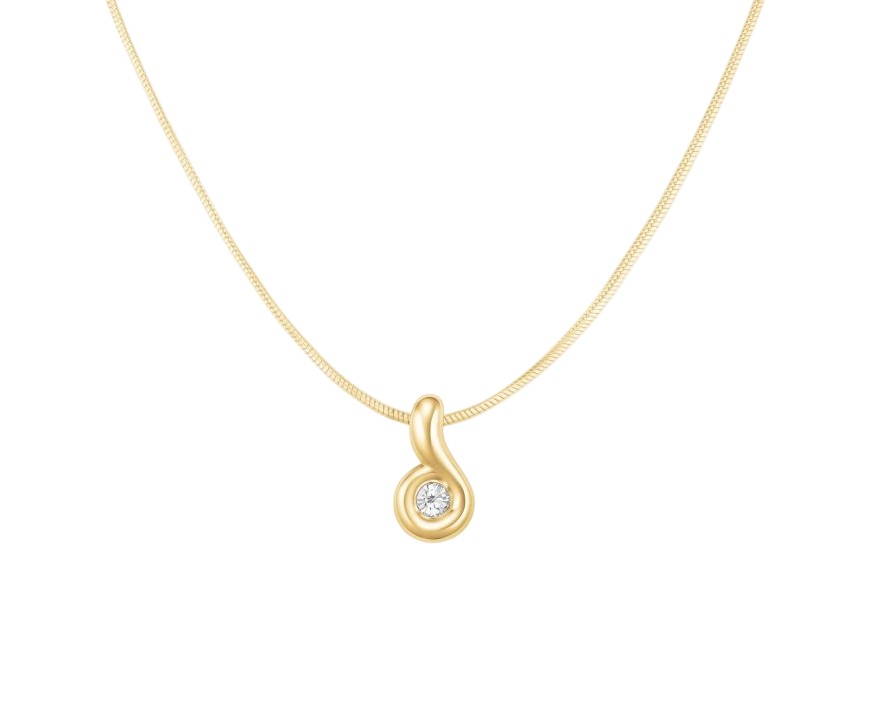 Rosefield Elegantní pozlacený náhrdelník Wave JNWPG-J1307 - Náhrdelníky Náhrdelníky s&nbsp;kameny