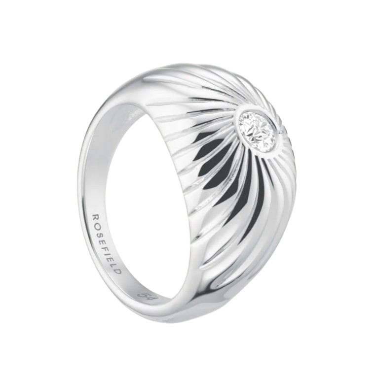 Rosefield Luxusní ocelový prsten s&nbsp;krystaly Solitaire JRBT 54 mm - Prsteny Prsteny s&nbsp;kamínkem