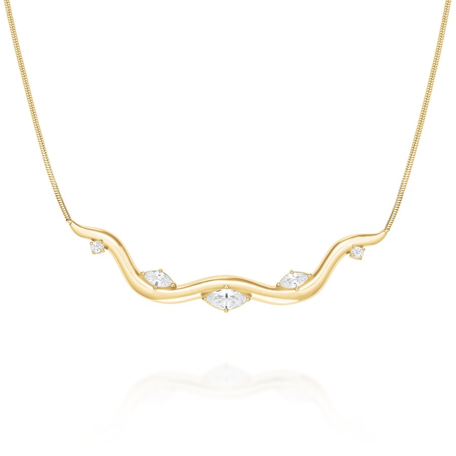 Rosefield Luxusní pozlacený náhrdelník JNWCG-J1308 - Náhrdelníky