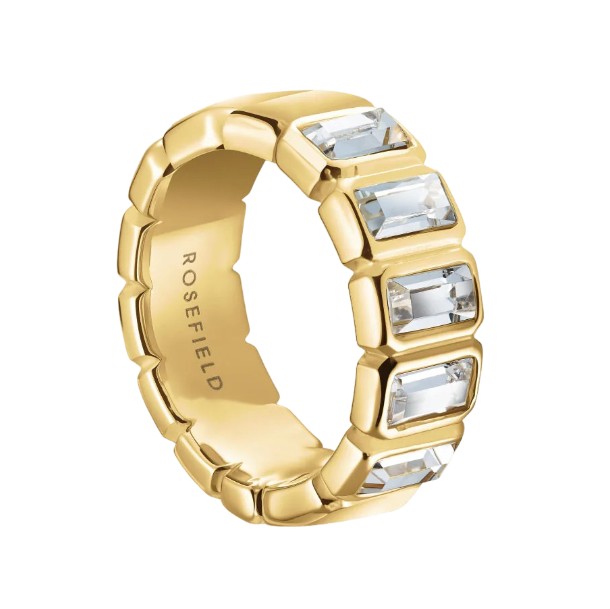 Rosefield Okouzlující pozlacený prsten s krystaly Iconic JRIO 54 mm Rosefield Okouzlující pozlacený prsten s krystaly Iconic JRIO 54 mm - Prsteny Prsteny s kamínkem
