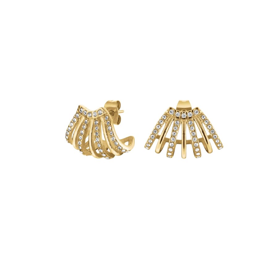 Rosefield Oslnivé pozlacené náušnice s krystaly Swarovski JECCG-J1029 Rosefield Oslnivé pozlacené náušnice s krystaly Swarovski JECCG-J1029 - Náušnice Ostatní typy náušnic