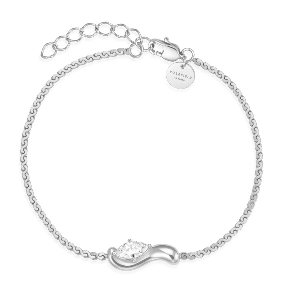 Rosefield Oslnivý náramek s&nbsp;krystaly Wave JBMWS-J1326 - Náramky Řetízkové náramky
