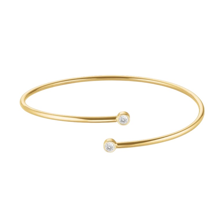 Rosefield Pozlacený pevný náramek s&nbsp;krystaly JBDCG-J1213 - Náramky Pevné náramky