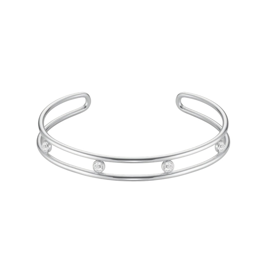 Rosefield Otevřený pevný náramek s&nbsp;třpytivými krystaly JB4CS-J1175 - Náramky Pevné náramky