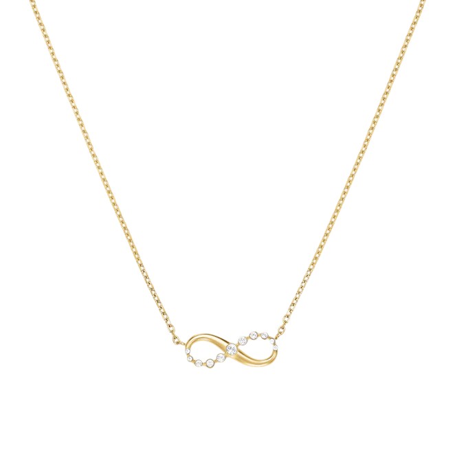 Rosefield Pozlacený dámský náhrdelník s&nbsp;krystaly Infinity JNING-J1311 - Náhrdelníky Náhrdelníky s&nbsp;kameny