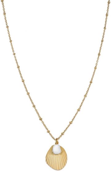 Rosefield Pozlacený ocelový náhrdelník s mušlí Amber JSPNG-J159 - Náhrdelníky