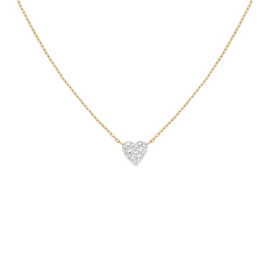 Rosefield Pozlacený náhrdelník Srdíčko se zirkony Pavé JNPHG-J1273 - Náhrdelníky