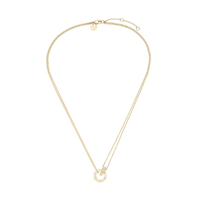 Rosefield Pozlacený náhrdelník se Swarovski krystaly Love Connection JNLCG-J1315