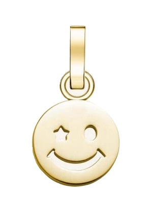 Rosefield Pozlacený přívěsek The Pendant PE-Gold-Smiley S - Náramky Přívěsky na náramky