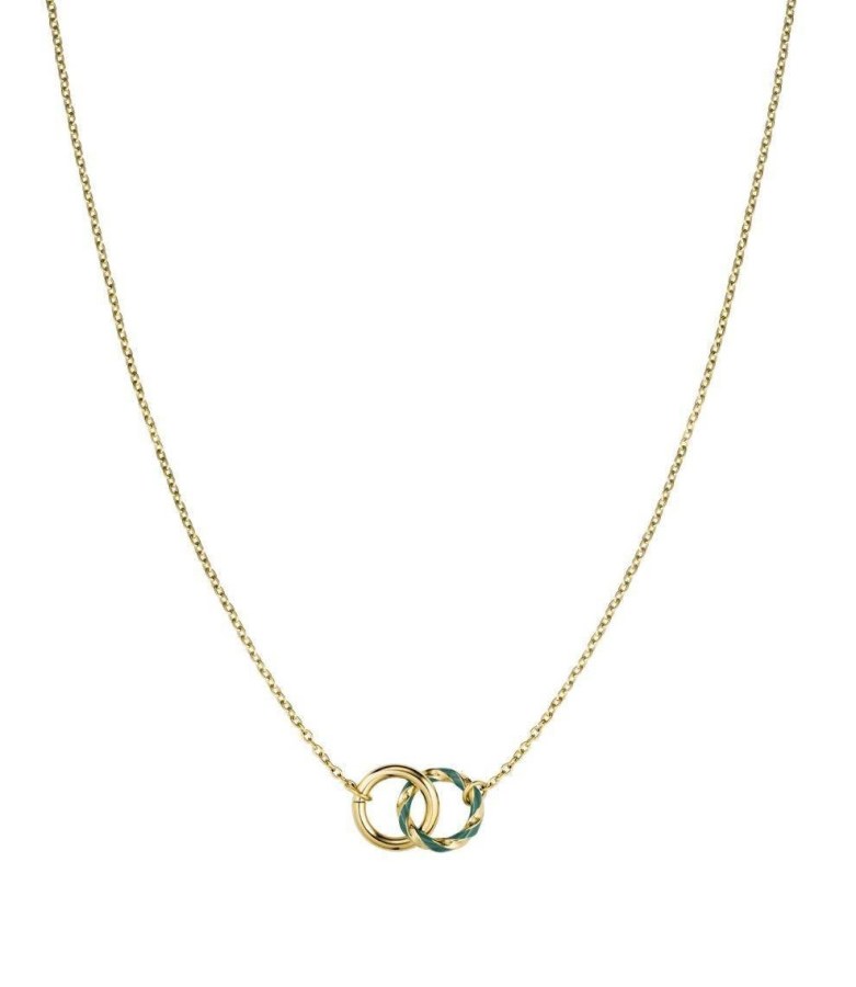 Rosefield Stylový pozlacený náhrdelník z oceli Emerald JNEDG-J714 - Náhrdelníky