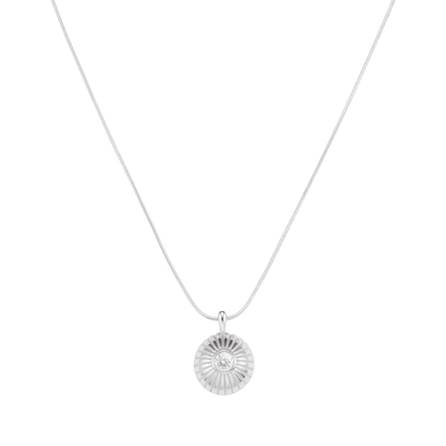 Rosefield Třpytivý ocelový náhrdelník s&nbsp;přívěskem Solitaire JNBCS-J1207 - Náhrdelníky Náhrdelníky s&nbsp;kameny