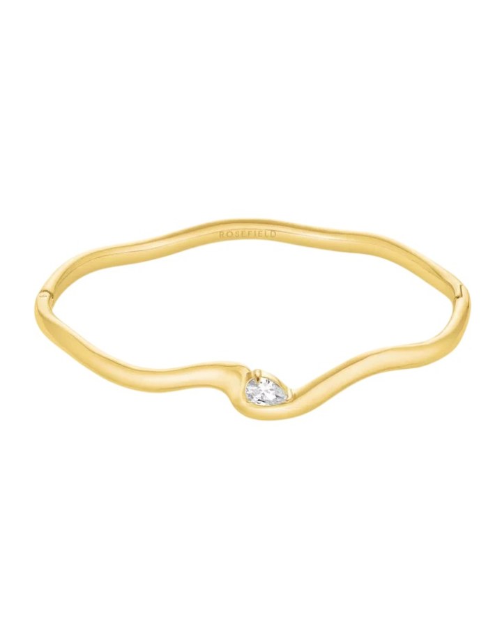 Rosefield Třpytivý pevný náramek s&nbsp;krystaly Wave JBMWG-J1303 - Náramky Pevné náramky