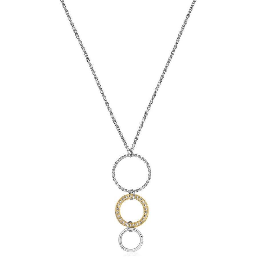 S`Agapõ Bicolor náhrdelník s kruhy Sirkel SSK02 - Náhrdelníky