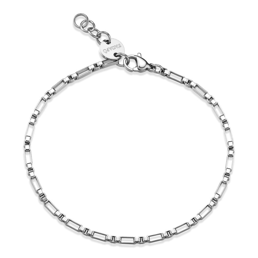 S´Agapo Jemný ocelový náramek Ripple SRP95 - Náramky Řetízkové náramky