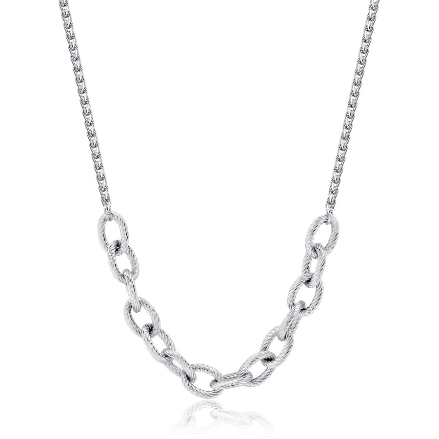 S`Agapõ Moderní ocelový náhrdelník Chunky SHK61 - Náhrdelníky