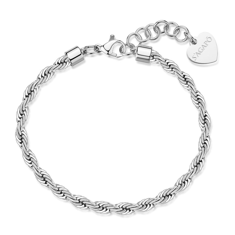 S´Agapo Něžný ocelový náramek Valis Chunky SHK114 - Náramky Řetízkové náramky