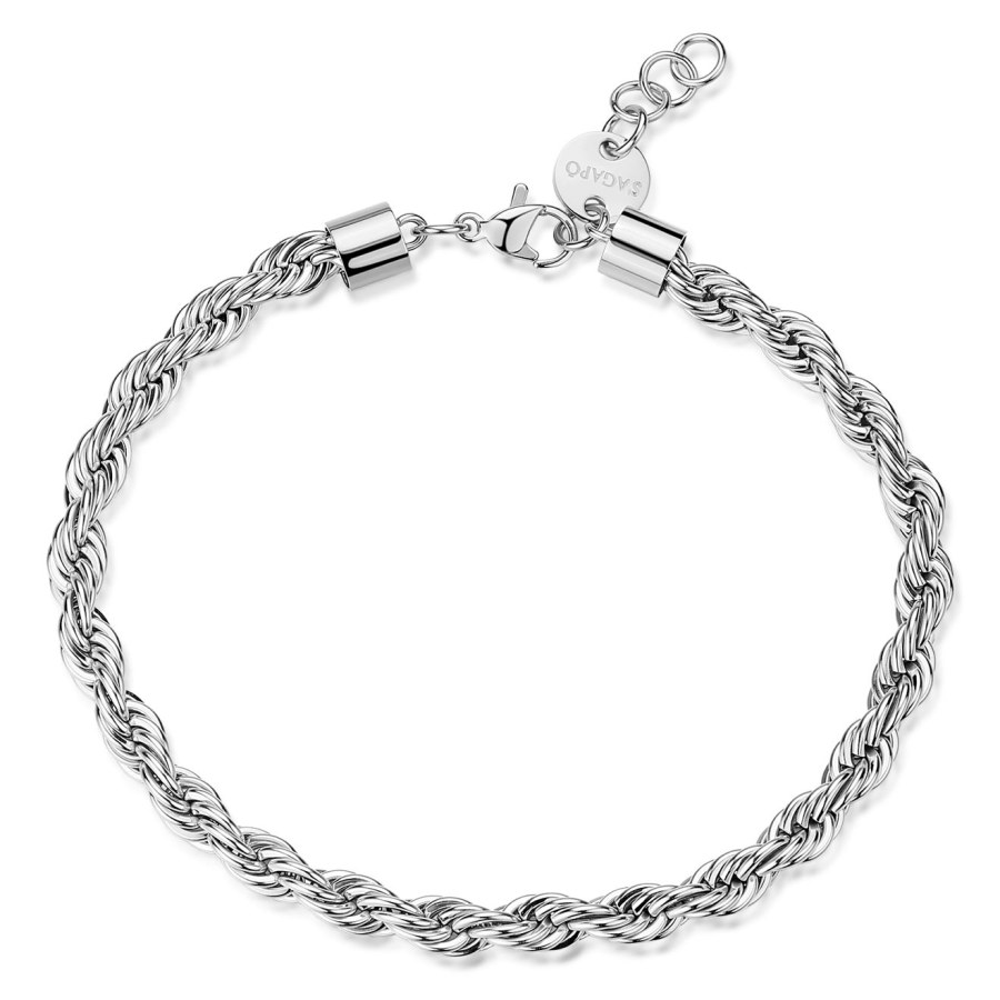 S´Agapo Ocelový náramek Valis Ripple SRP92 - Náramky Řetízkové náramky