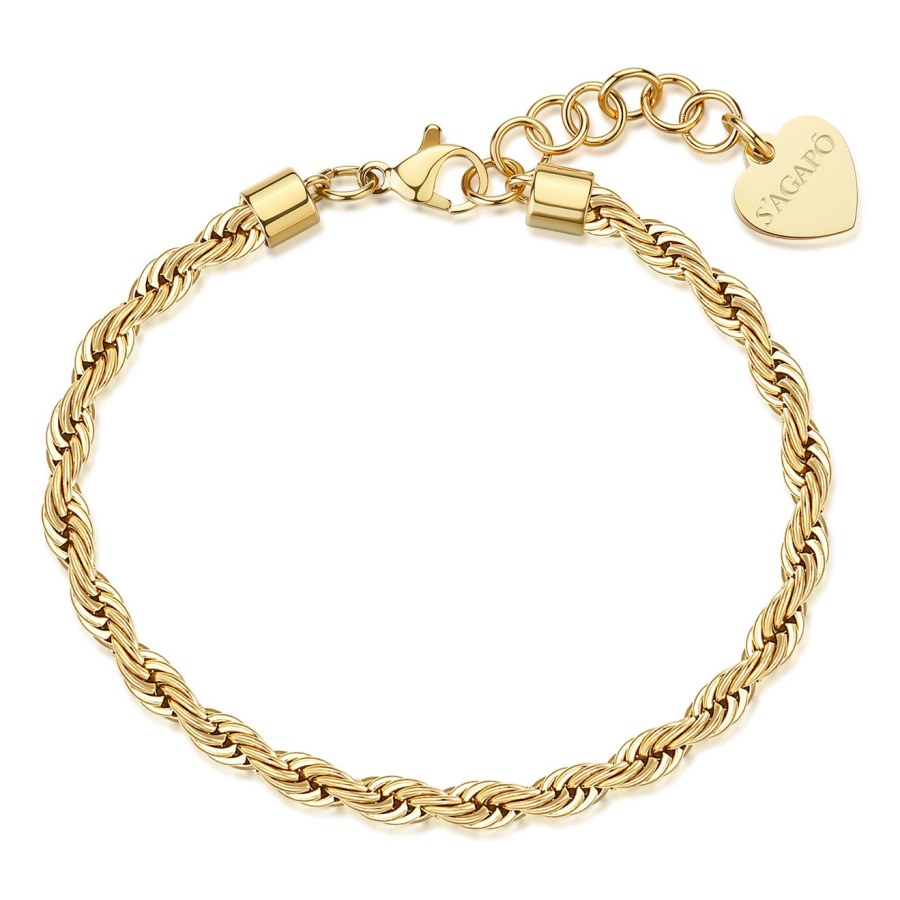 S´Agapo Něžný pozlacený náramek Valis Chunky SHK115
