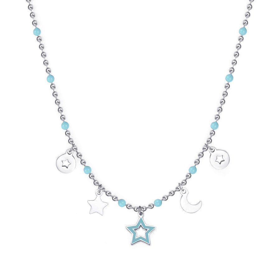 S`Agapõ Ocelový náhrdelník s přívěsky Vibes SVB03 - Náhrdelníky