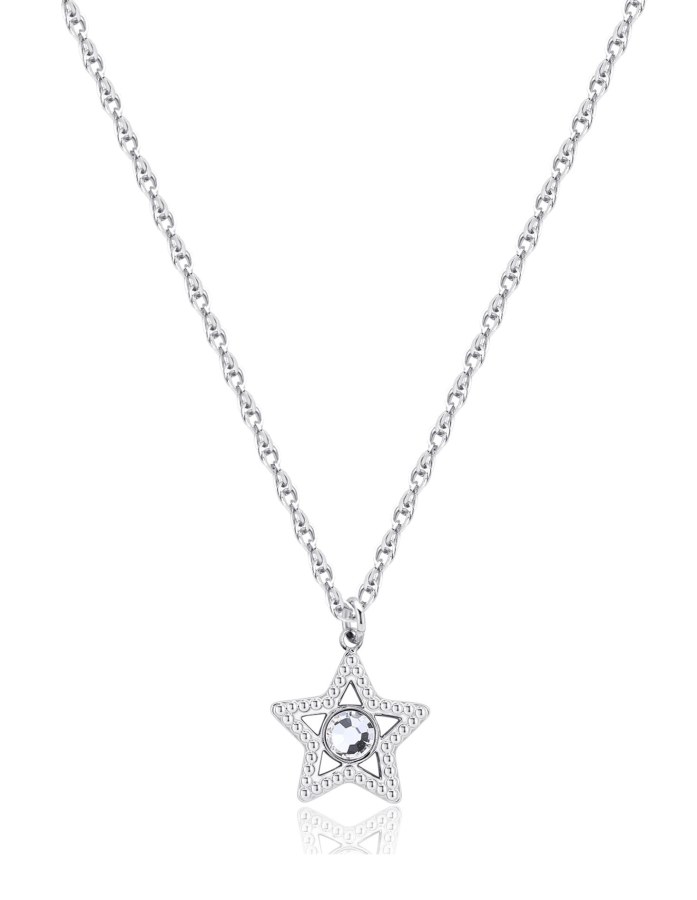 S`Agapõ Slušivý ocelový náhrdelník Hvězdička Lucky Light SKT37 - Náhrdelníky