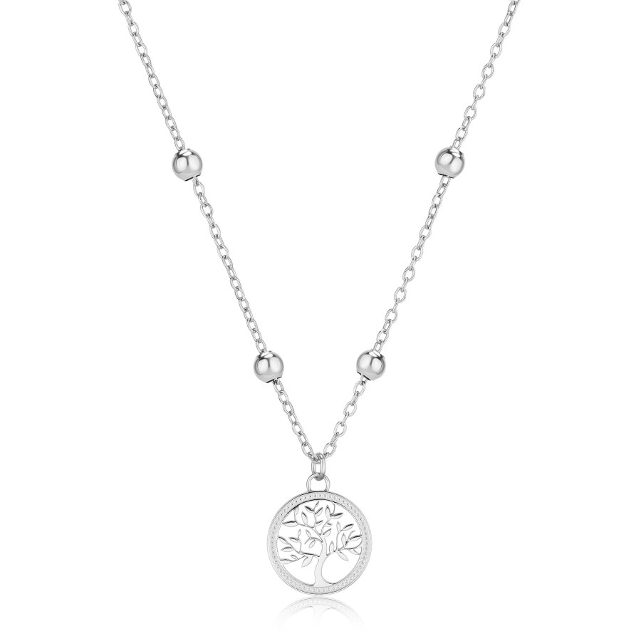 S´Agapo Slušivý ocelový náhrdelník Strom života Witch SWH10 - Náhrdelníky